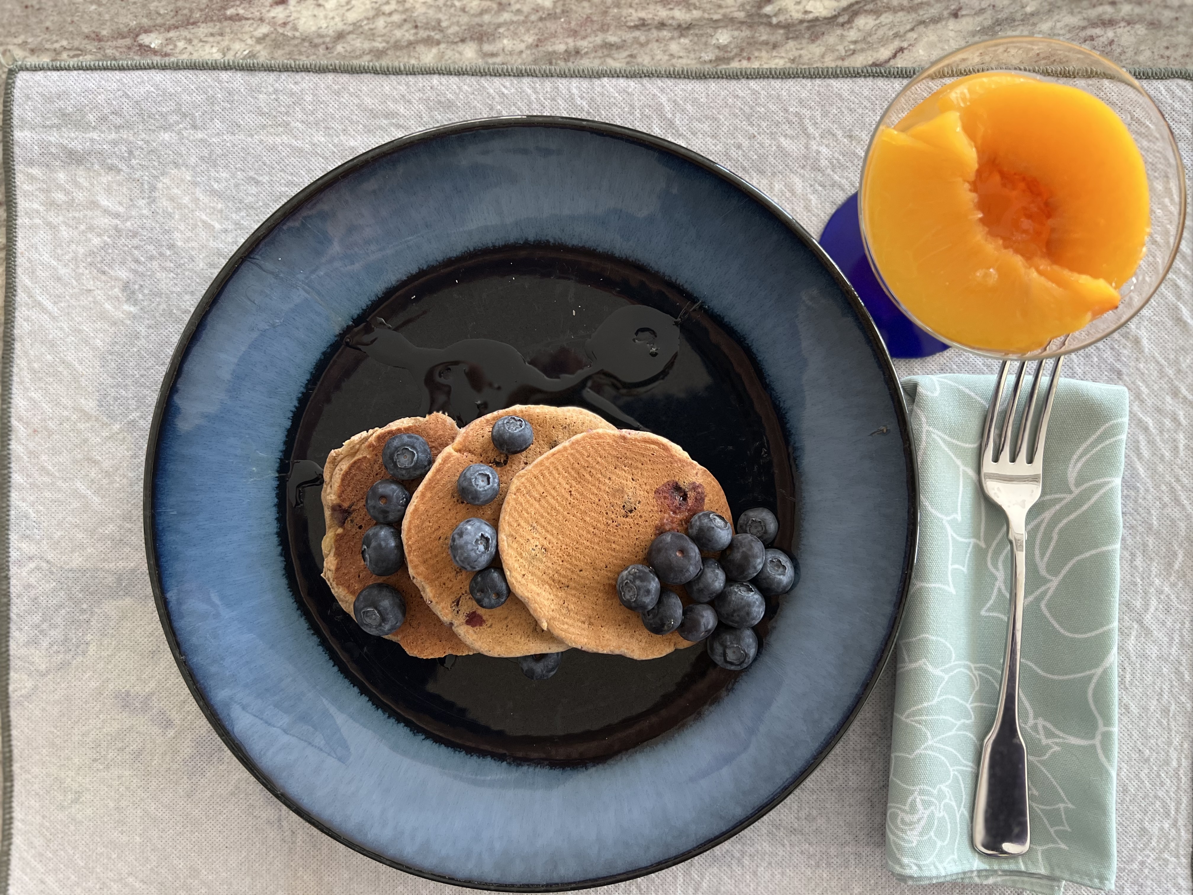 Vegan Banana Blueberry Pancakes