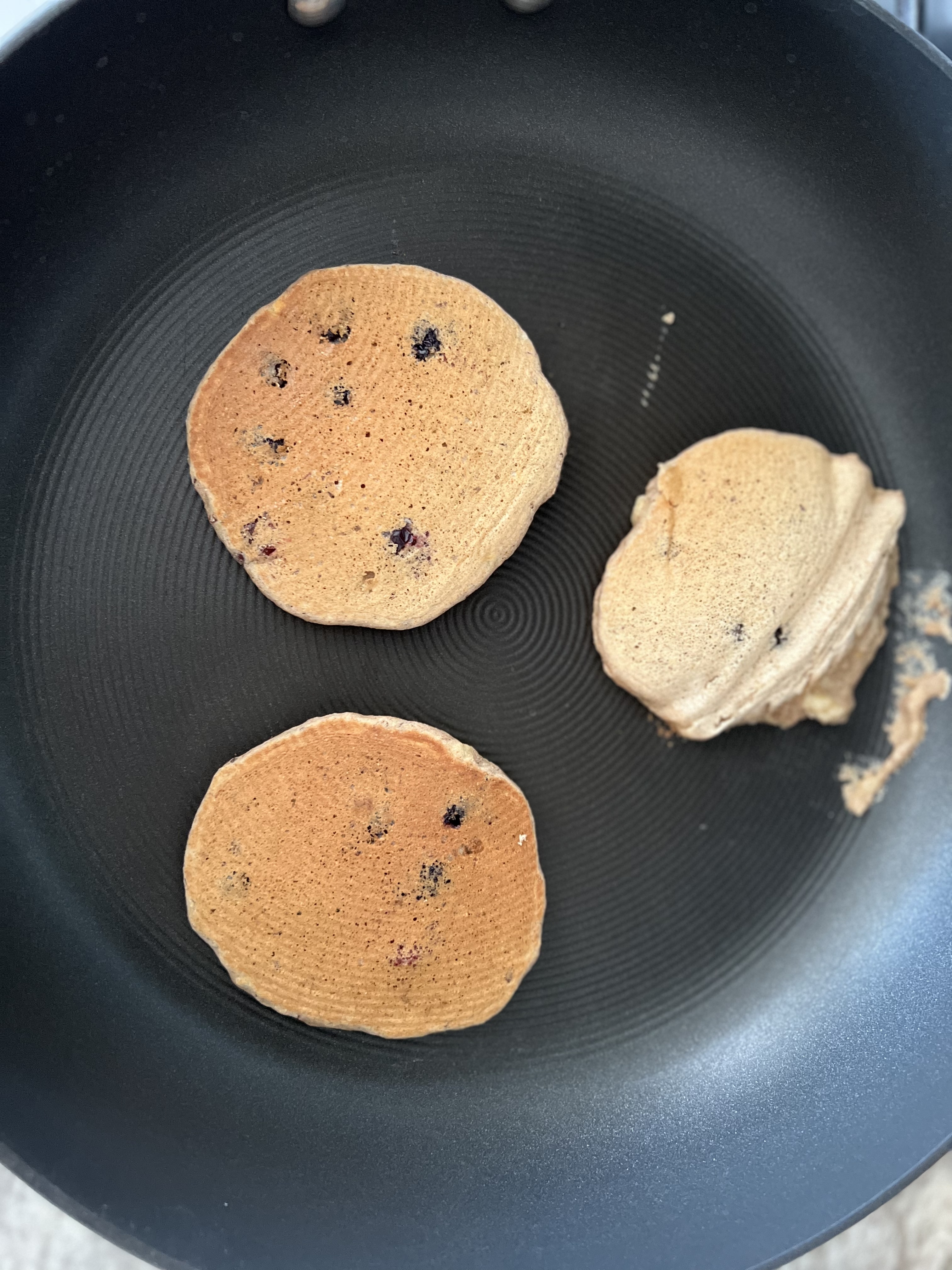 Vegan Banana Blueberry Pancakes