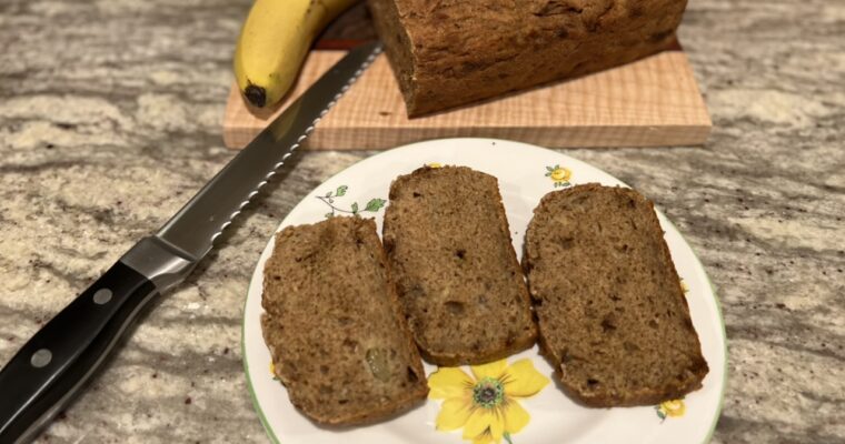 Vegan Oil Free Banana Bread